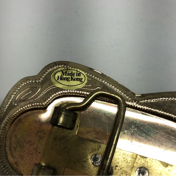 VINTAGE 1970s **HORSE & HORSESHOE** WESTERN COWBOY FASHION Made In Hong Kong - Picture 3 of 7